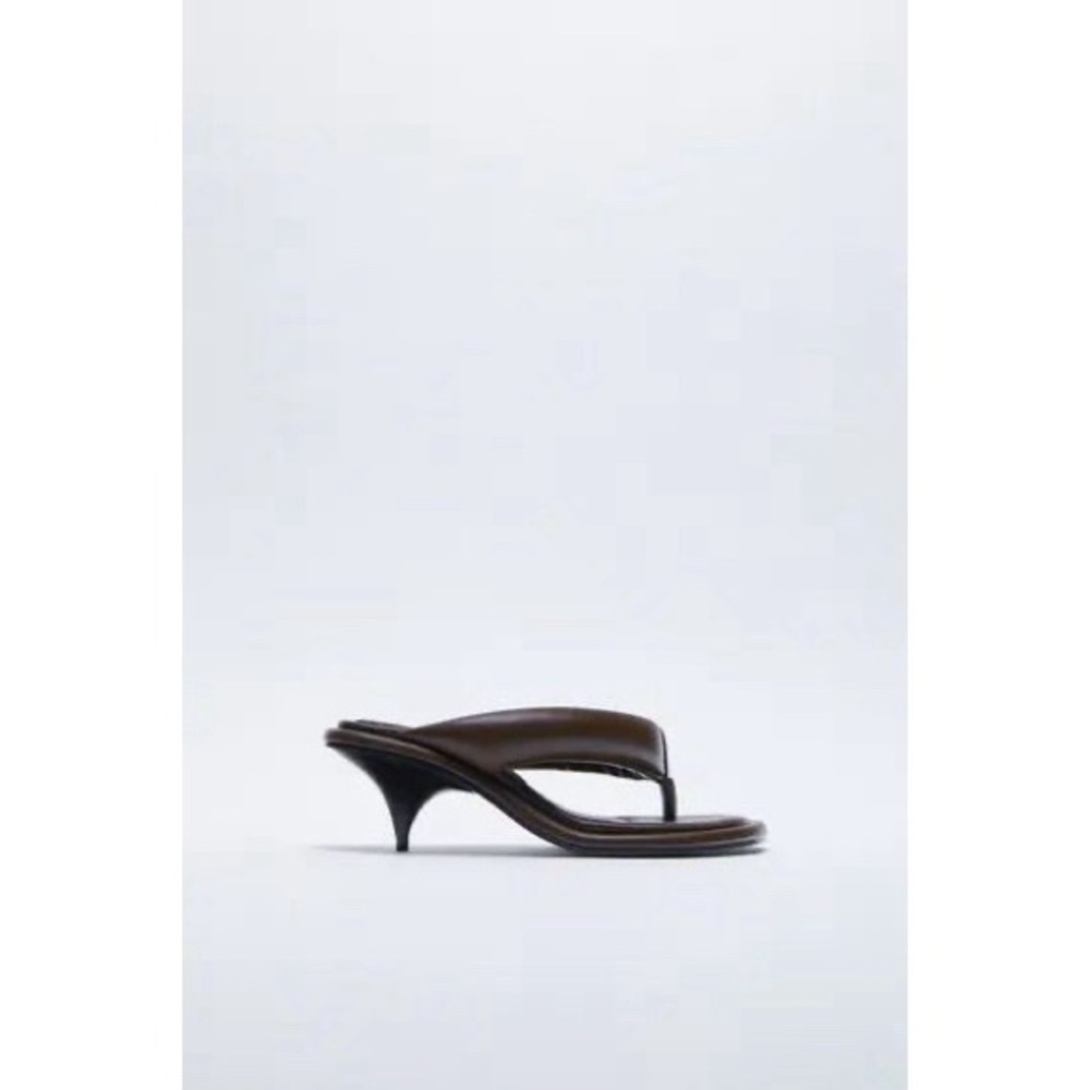 ZARA HEELED QUILTED SANDALS - Picture 3 of 15